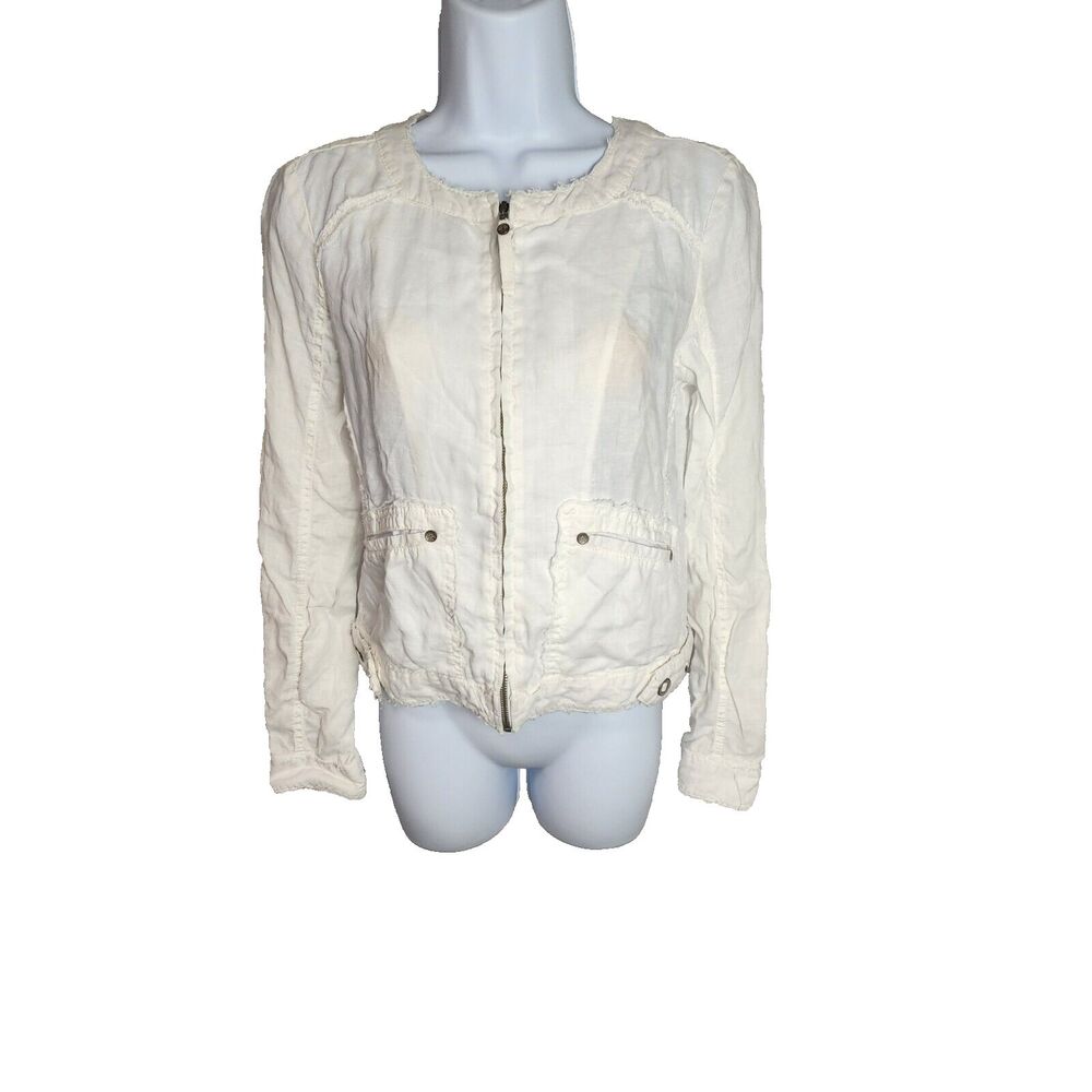 Michael Stars 100% Linen Jacket Full Zip Top Women's Size XS